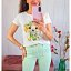 Camiseta Blanca Perrito Verde